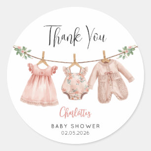 Personalised Baby Girl Baby Shower Sticker