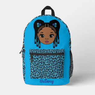 Personalised Baby Girl Blue Printed Backpack