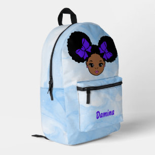 Personalised Baby Girl Blue Printed Backpack