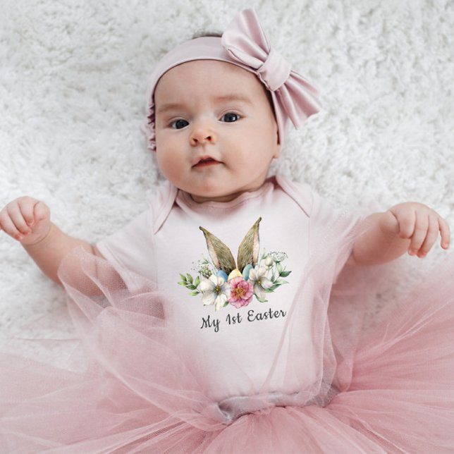 Personalised Baby Girl Cute Bunny Ears Baby Bodysu Baby Bodysuit (Creator Uploaded)