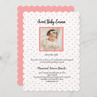 Personalised Baby Girl Funeral Invitations