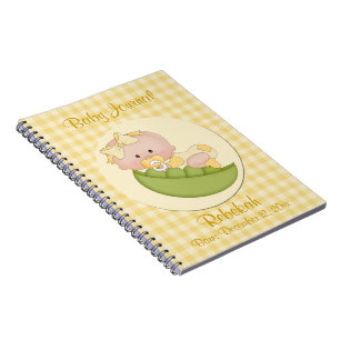 Personalised Baby Girl in Pod Lemon Baby Journal