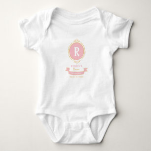 Personalised baby girl monogram keepsakes baby bodysuit