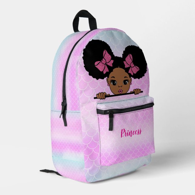 Personalised Baby Girl Printed Backpack (Back Corner Left)
