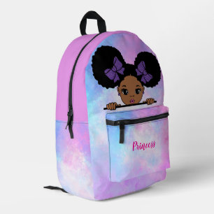 Personalised Baby Girl Purple Printed Backpack