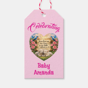 Personalised Baby Girl Shower Gift Tag