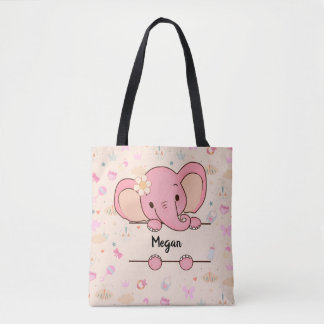 Personalised Baby Girl Tote Bag