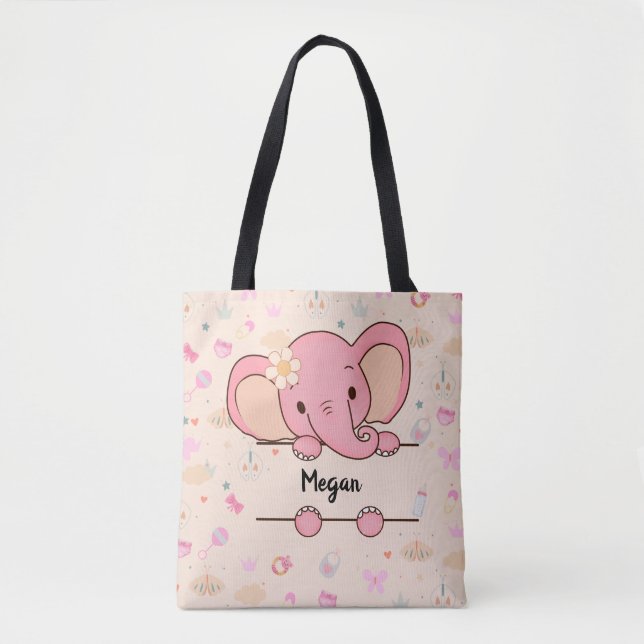 Personalised Baby Girl Tote Bag (Front)