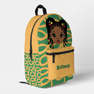 Personalised Baby Girl yellow Printed Backpack