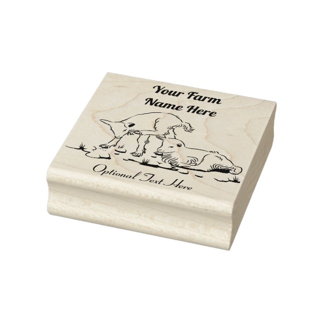 Personalised Baby Goat Kid Dairy Goat Farm  Rubber Stamp (Stamp)