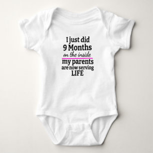 Personalised Baby Grow I Just Did 9 Months On The  Bodysuit