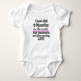 Personalised Baby Grow I Just Did 9 Months On The  Bodysuit