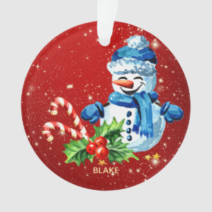 Personalised Baby Keepsake Ornament - Snowman