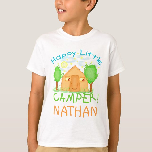 Personalised Baby / Kids Summer Camping T-Shirt (Front)