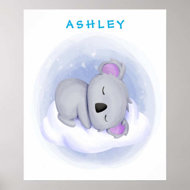 Personalised Baby Koala Poster (Front)