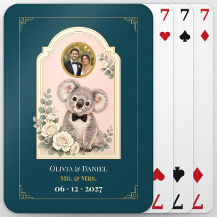 Personalised Baby Koala Wedding Favour Photo Playing Cards