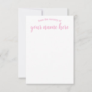 Personalised Baby Nursery Notecards