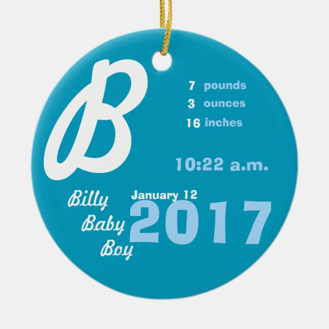 Personalised Baby Ornament (Front)