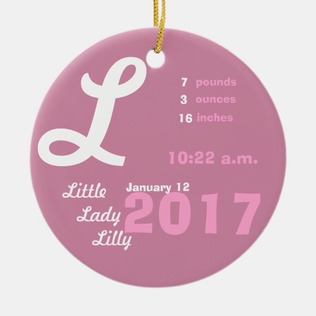 Personalised Baby Ornament (Front)