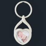 Personalised Baby photo and curved name Key Ring<br><div class="desc">Perfect for the new mother,  customise this heart keychain with her newborn's photo and name. Try different font styles using the 'customise further' tool. Wonderful mother's day or birthday gift for her.</div>