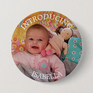 Personalised Baby Photo Button