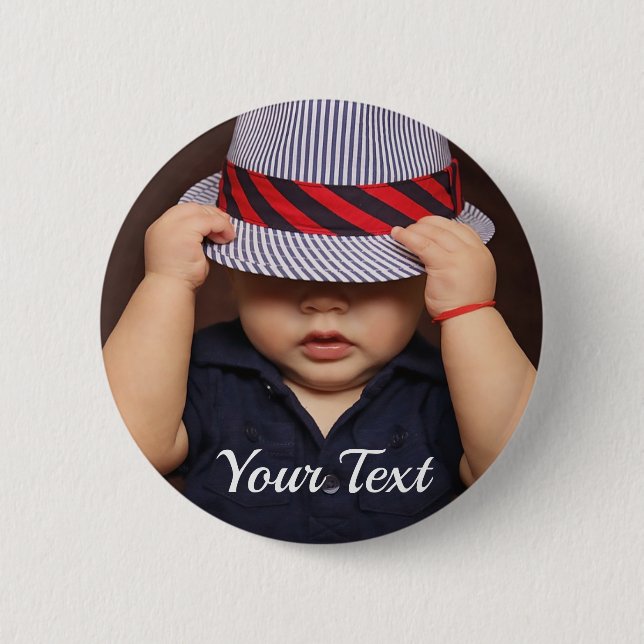 Personalised Baby Photo Button (Front)