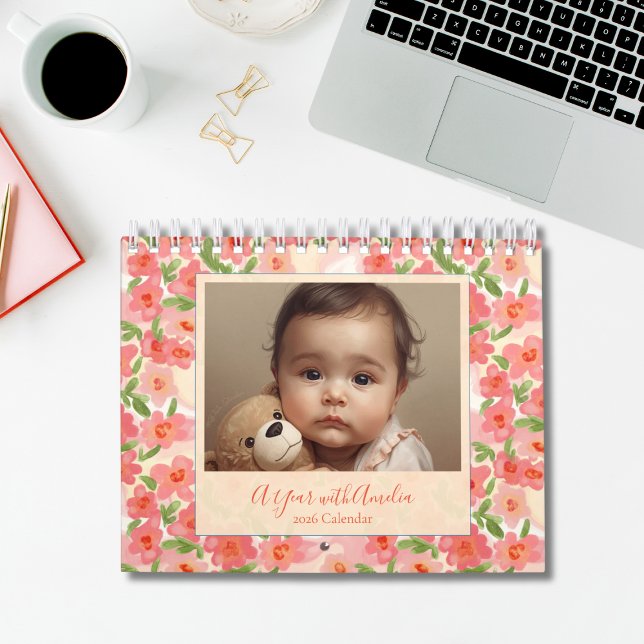 Personalised Baby Photo Calendar – Keepsake Gift (Baby Photo Calendar Gift for Grandparents, Aunts, and Uncles)