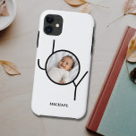 Personalised Baby Photo Case-Mate iPhone Case<br><div class="desc">This stylish phone case features the word JOY in black on a white background.
Easily customisable with your photo and name.
A personalised family momento.</div>