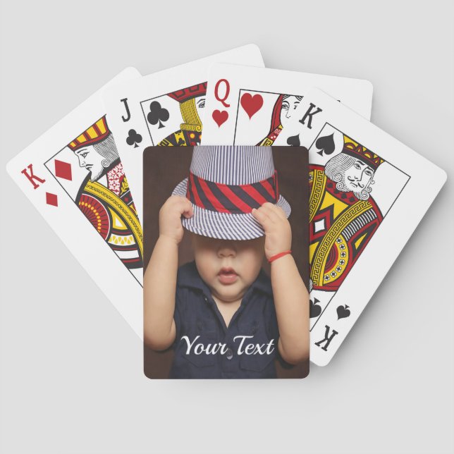 Personalised Baby Photo Classic Playing Cards (Back)