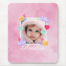 Personalised Baby Photo - Love, Kiss, and Hearts