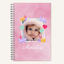 Personalised Baby Photo - Love, Kiss, and Hearts