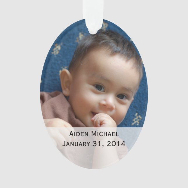 Personalised Baby Photos Ornament (Front)