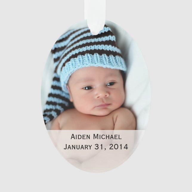 Personalised Baby Photos Ornament (Front)