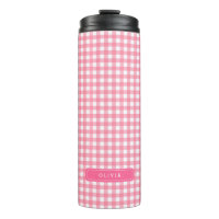 Personalised Baby Pink Gingham Monogram