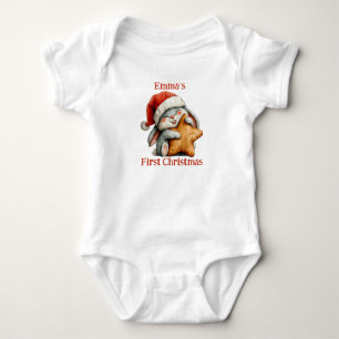 Personalised Baby’s First Christmas Bunny Baby Bodysuit