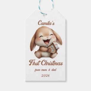 Personalised Baby’s First Christmas Bunny Gift Tags