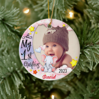 Personalised Baby’s First Christmas Photo Ornament
