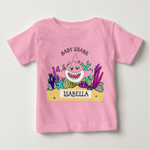 Personalised Baby Shark Baby's Baby T-Shirt
