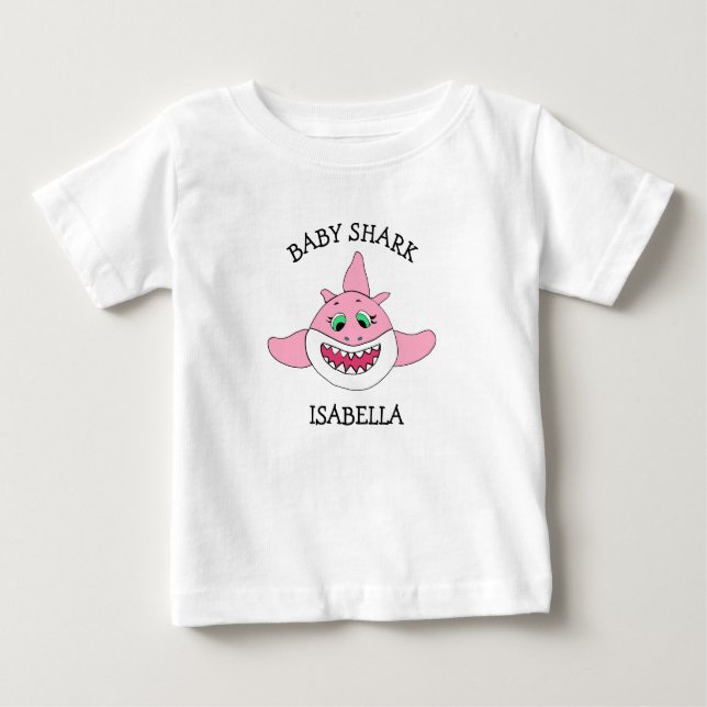 Personalised Baby Shark Baby's T-Shirt (Front)