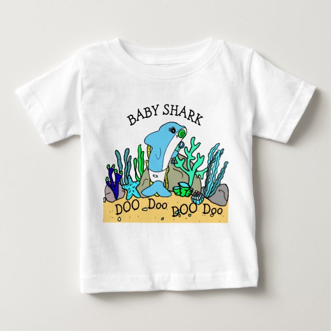 Personalised Baby Shark Baby's T-Shirt (Front)