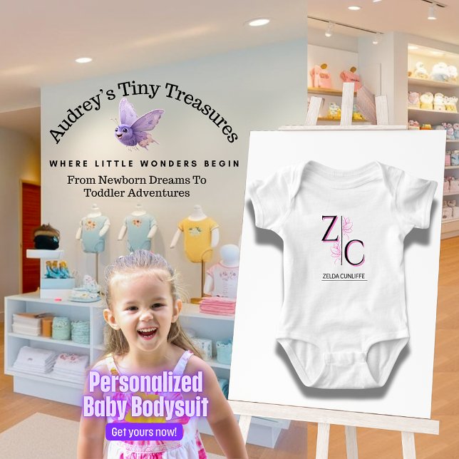 Personalised Baby Short Sleeve One-Piece Bodysuit (Creator Uploaded)