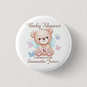 Personalised Baby Shower 3 Cm Round Badge