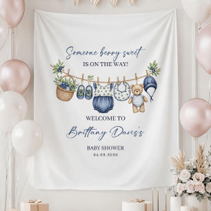Personalised Baby Shower Backdrop Banner, Custom Tapestry