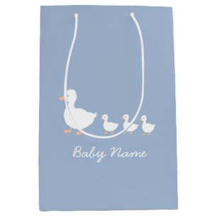 Personalised Baby Shower Gift Bag Blue Duckling