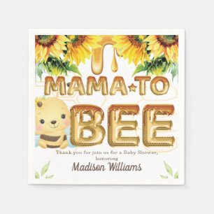 Personalised Baby Shower Mama to Bee Honey Bee Napkin