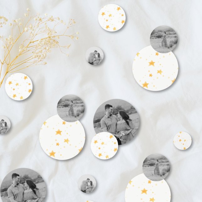 Personalised Baby Shower Photo Confetti Stars (Personalized Baby Shower Photo Confetti Stars)