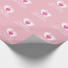 Personalised BABY SHOWER Pink Feet Heart GIRL