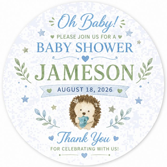 Personalised Baby Shower Stickers (Creator Uploaded)