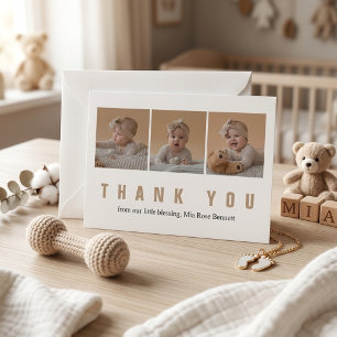 Personalised Baby Shower Thank You Card with Photo