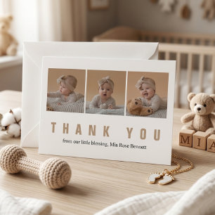 Personalised Baby Shower Thank You Card with Photo